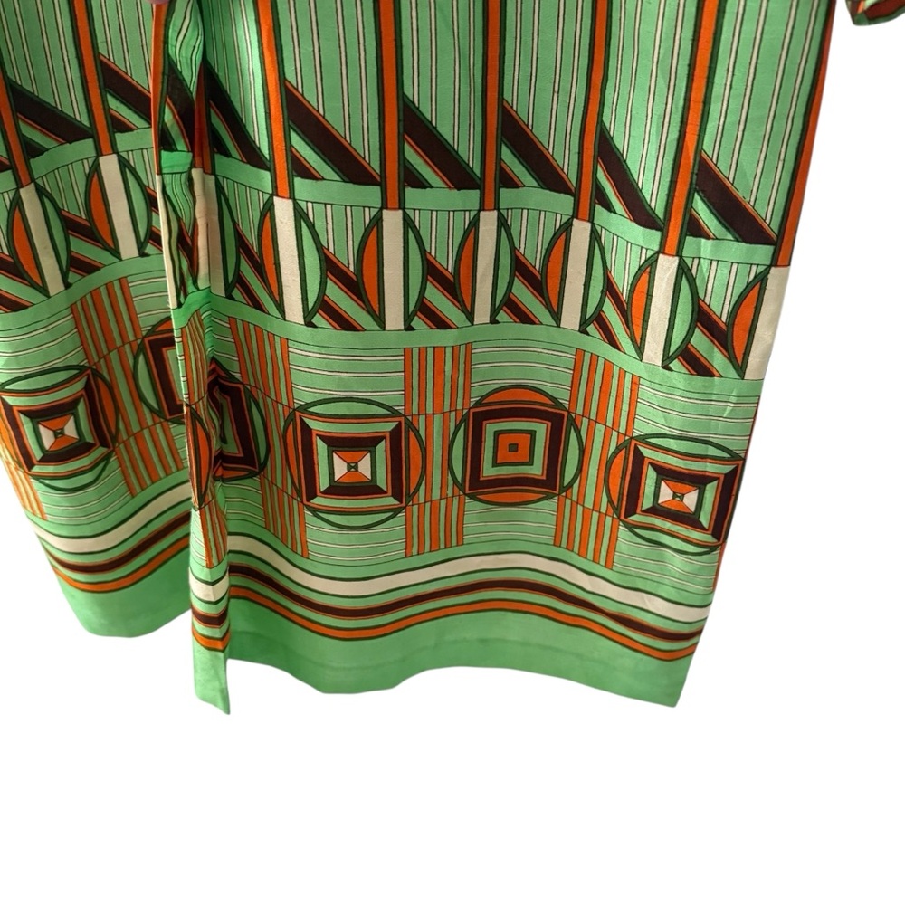Vintage Celine Lambert Green and Brown Long Sleeve Dress - Picture 5 of 14